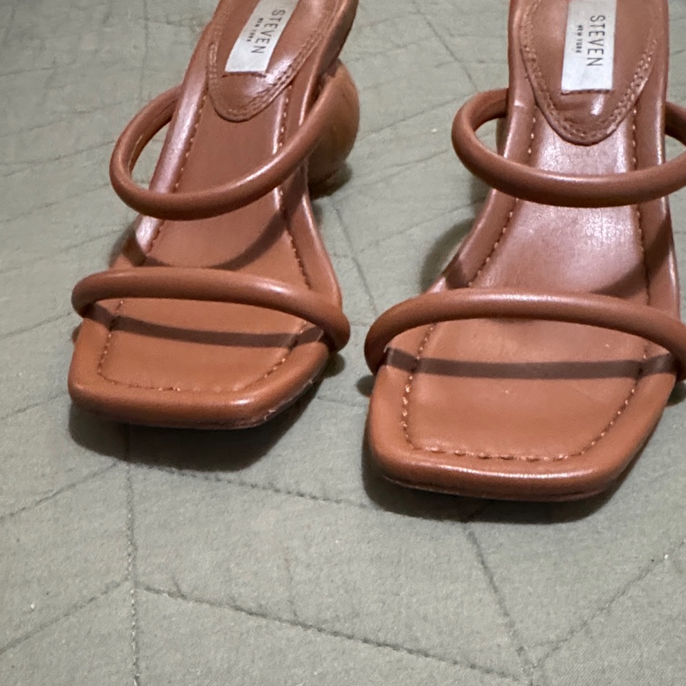 Steven By Steve Madden Tan Strappy Heels - Picture 3 of 5